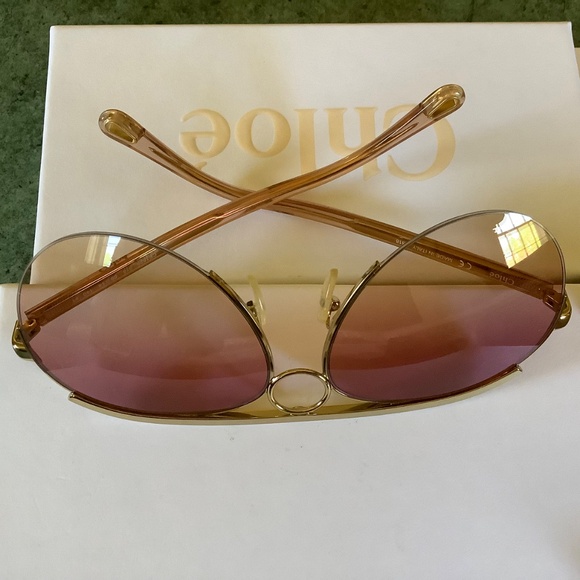 Chloe Gold and Pink Sunglasses main image 7